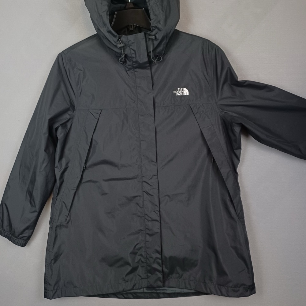 The North Face Women's XXL Hooded Rain Jacket Black Nylon Shell
